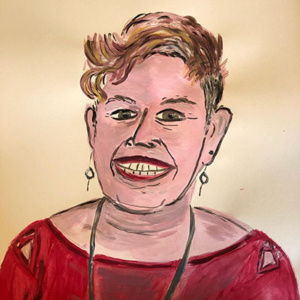 A portrait of participant, Rosemary. Created by Vinny Mraz.